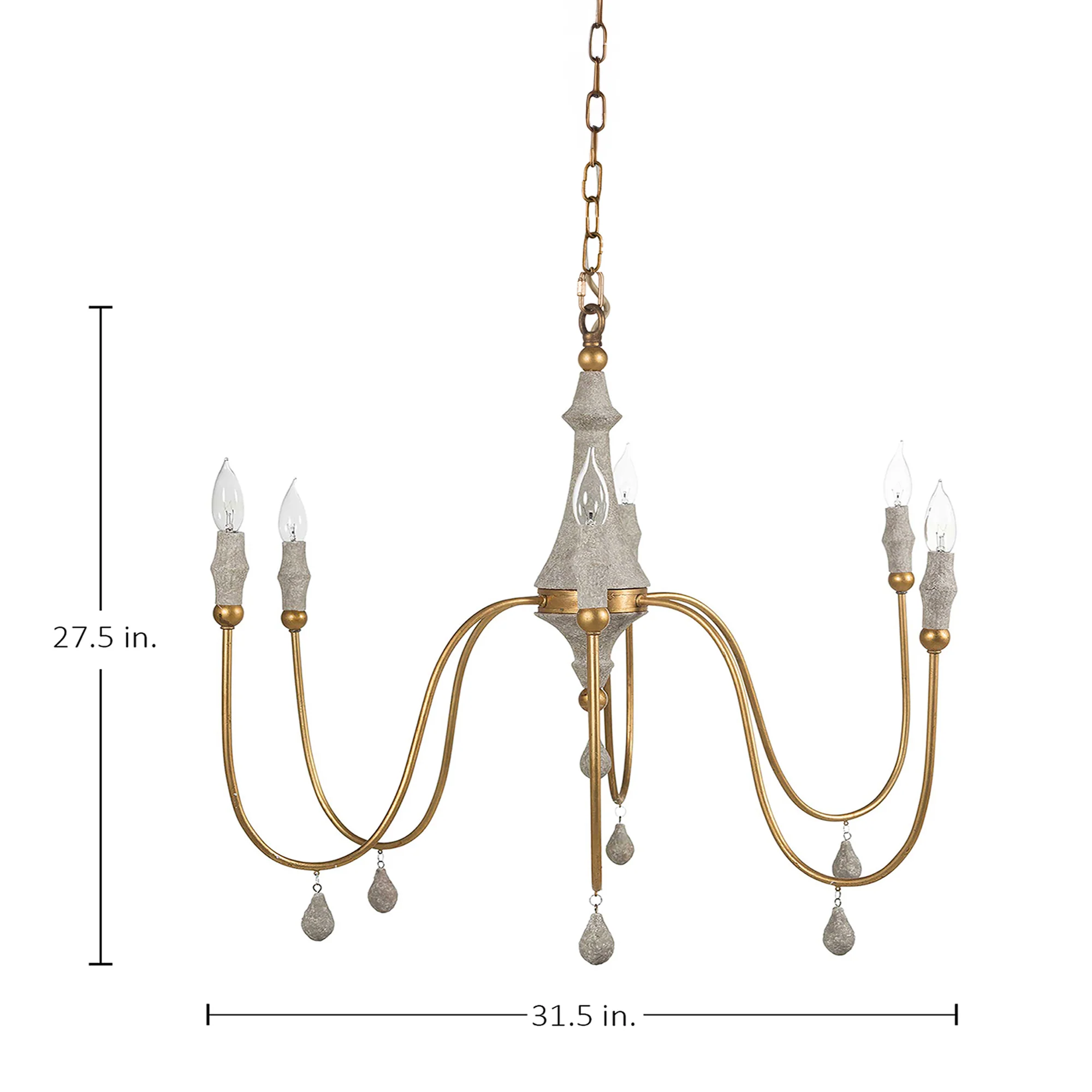Clay Chandelier - Small - Image 2