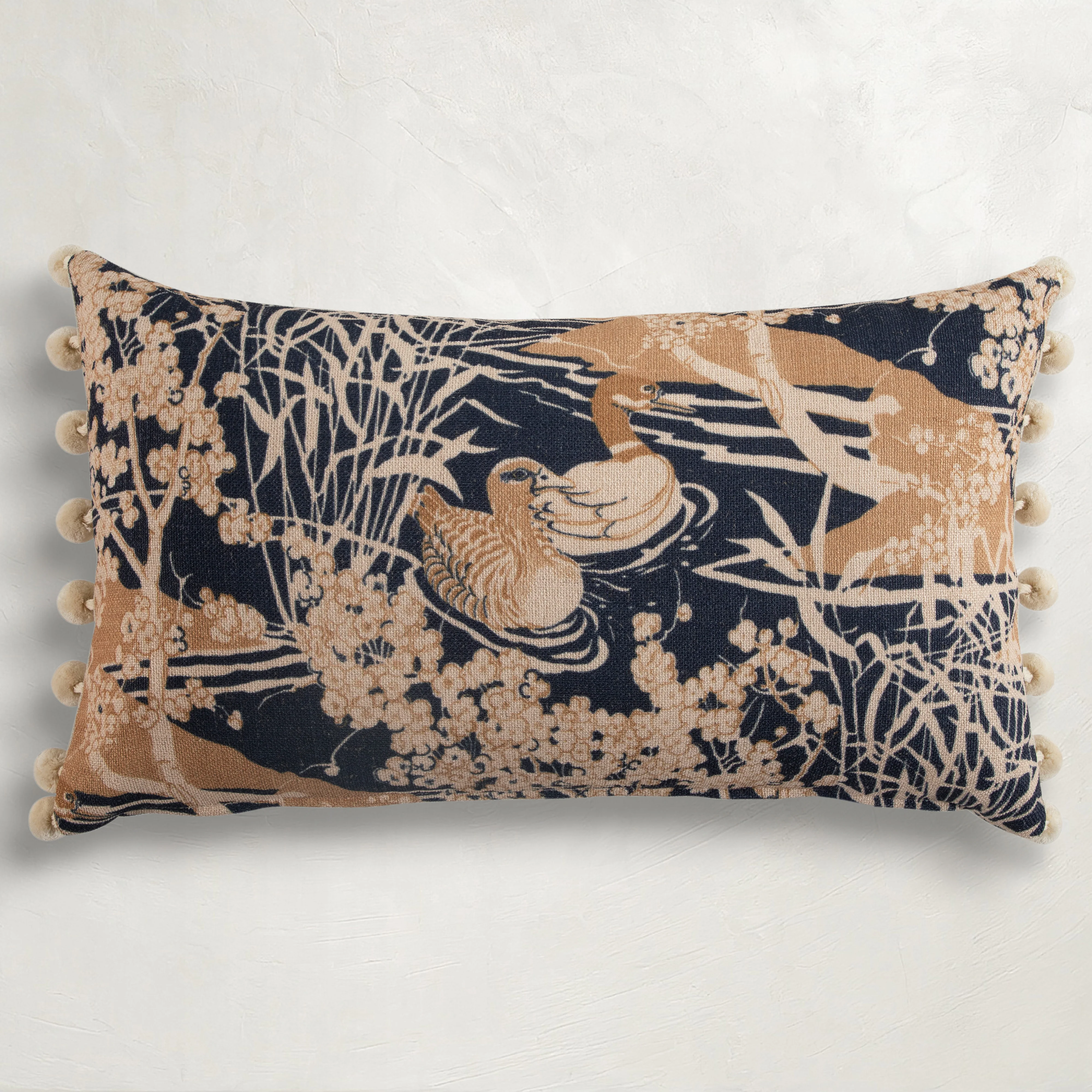 Golden Ducks Indoor Lumbar Pillow