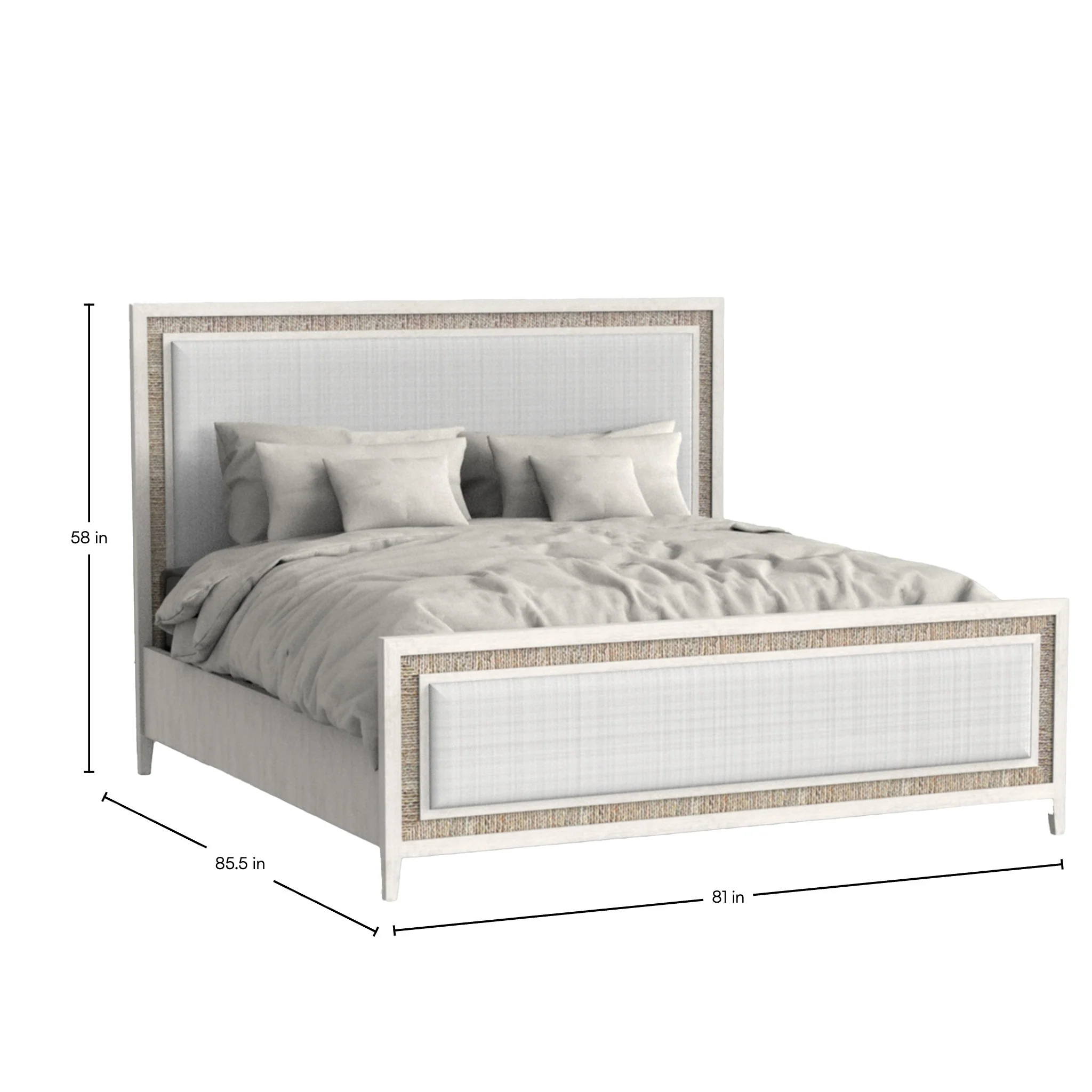 Grand Bermuda King Bed - Whitewash - Image 2