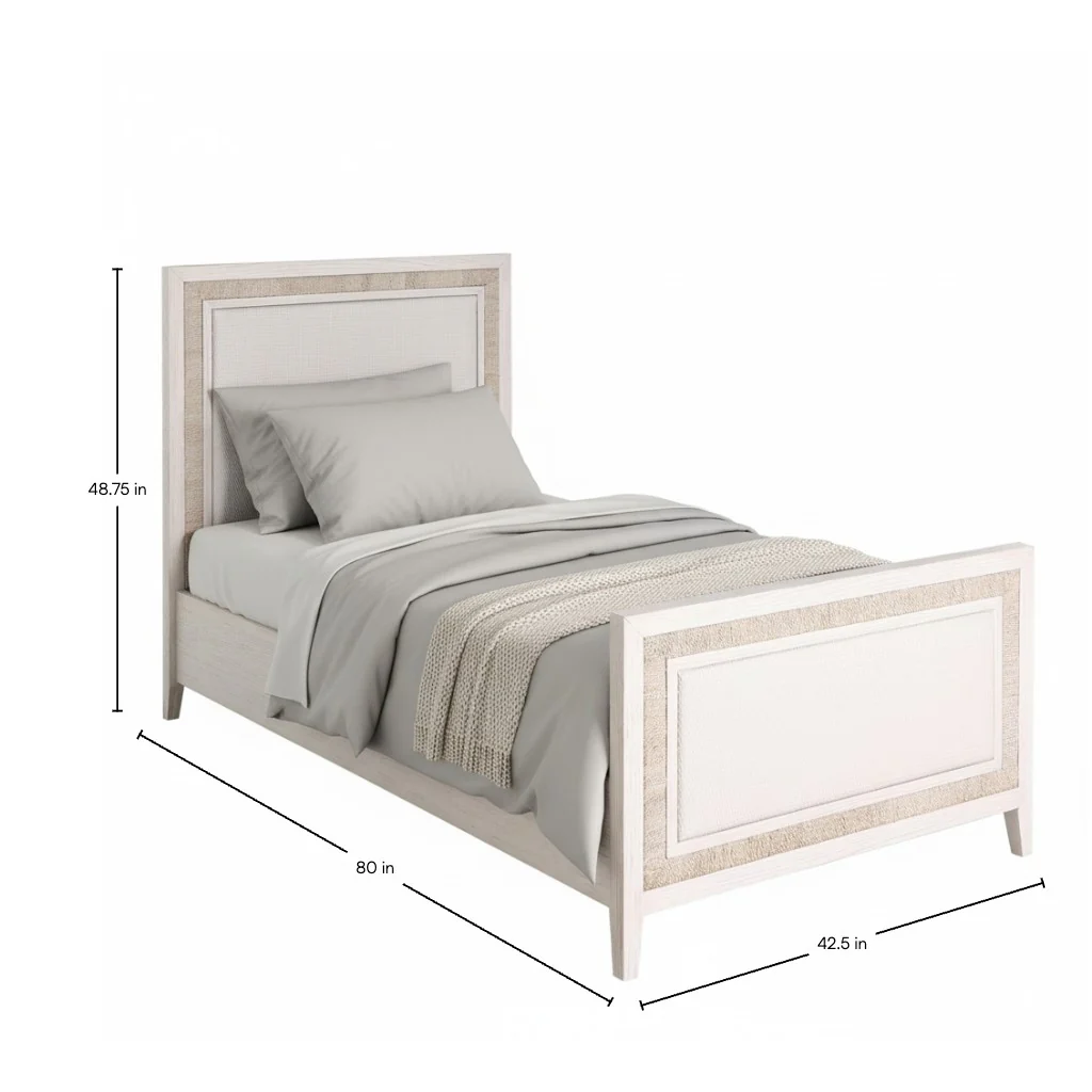 Grand Bermuda Twin Bed - Whitewash - Image 2