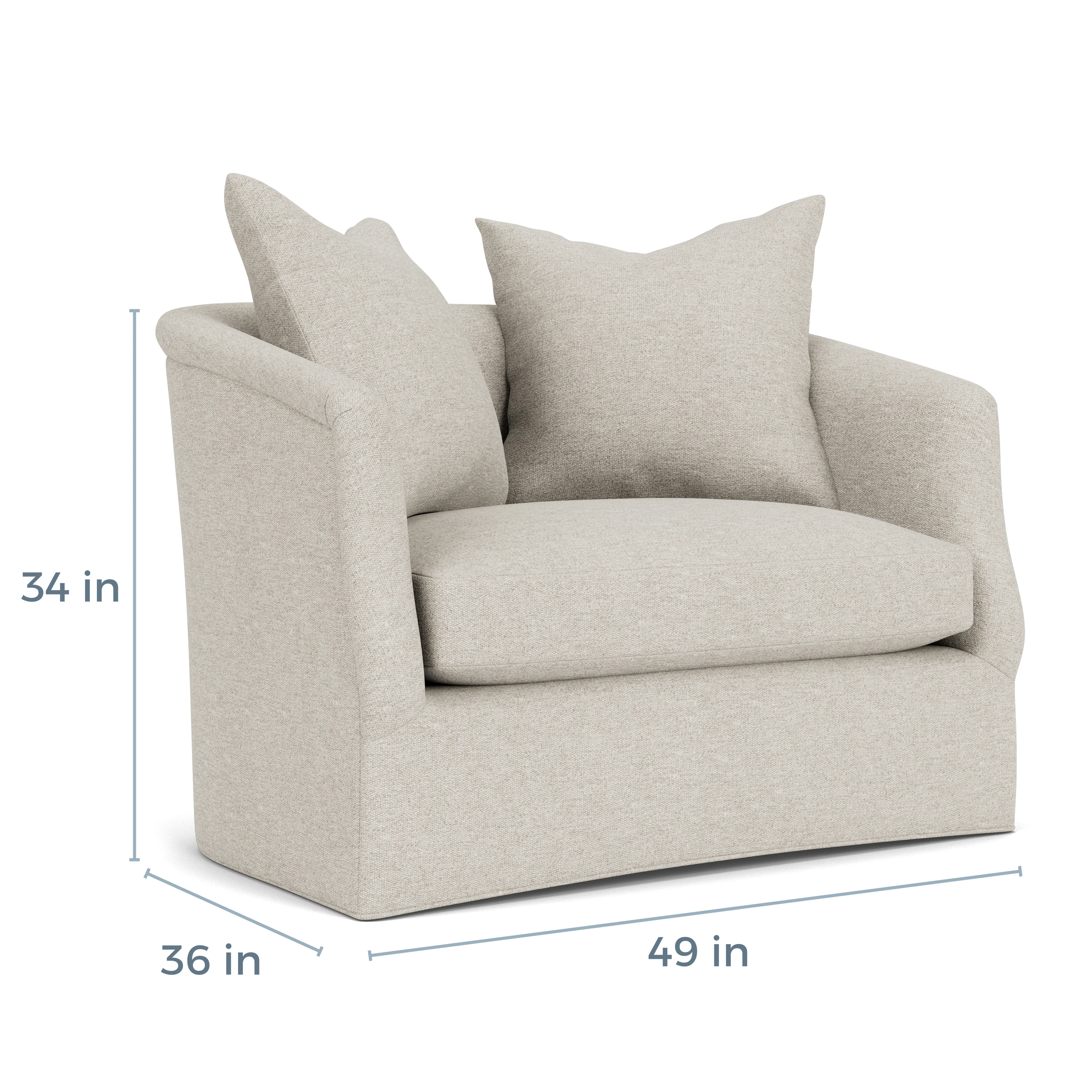 Laine Swivel Chair & 1/2 - Image 2
