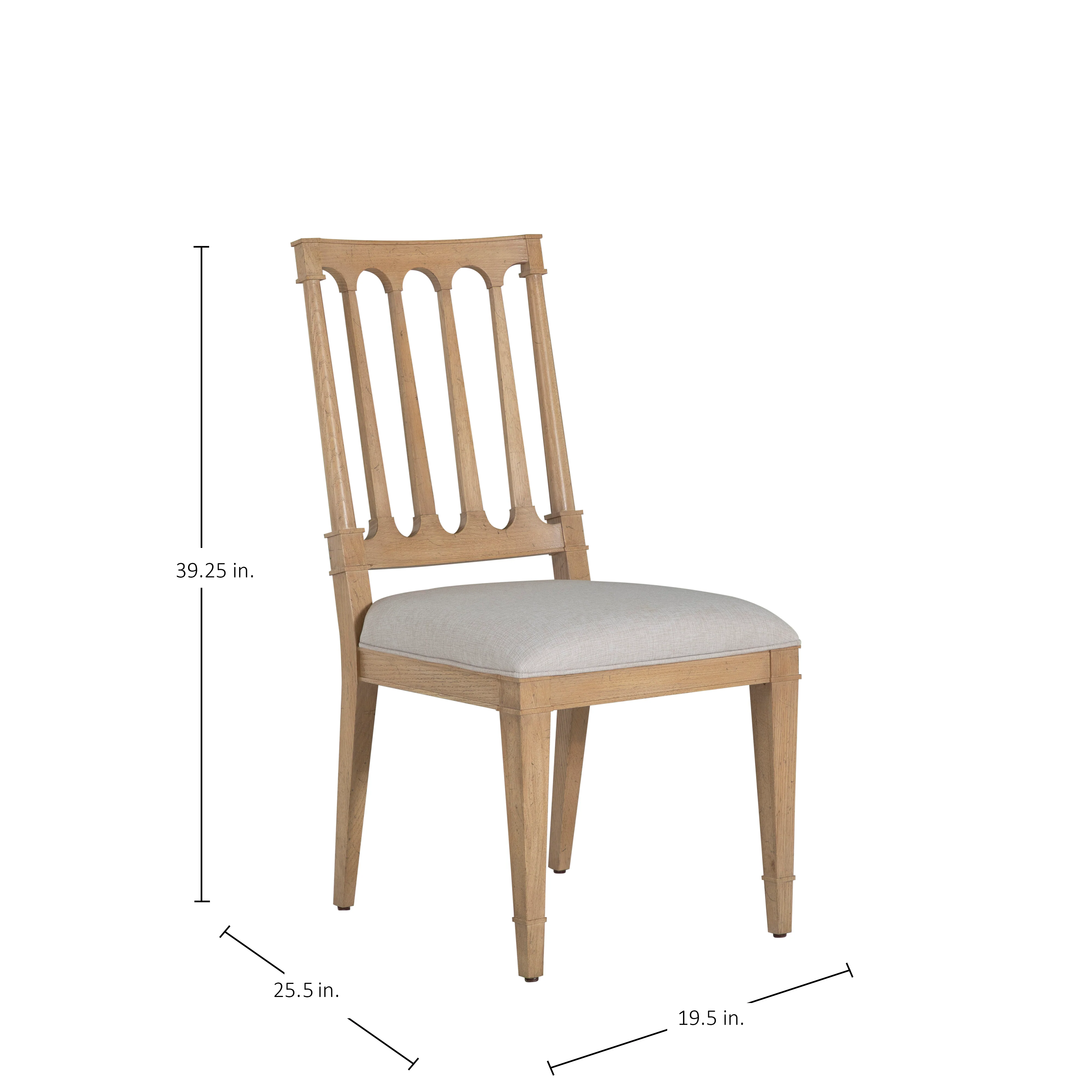 Mathis Dining Side Chair - Rustic French Oak - Image 2