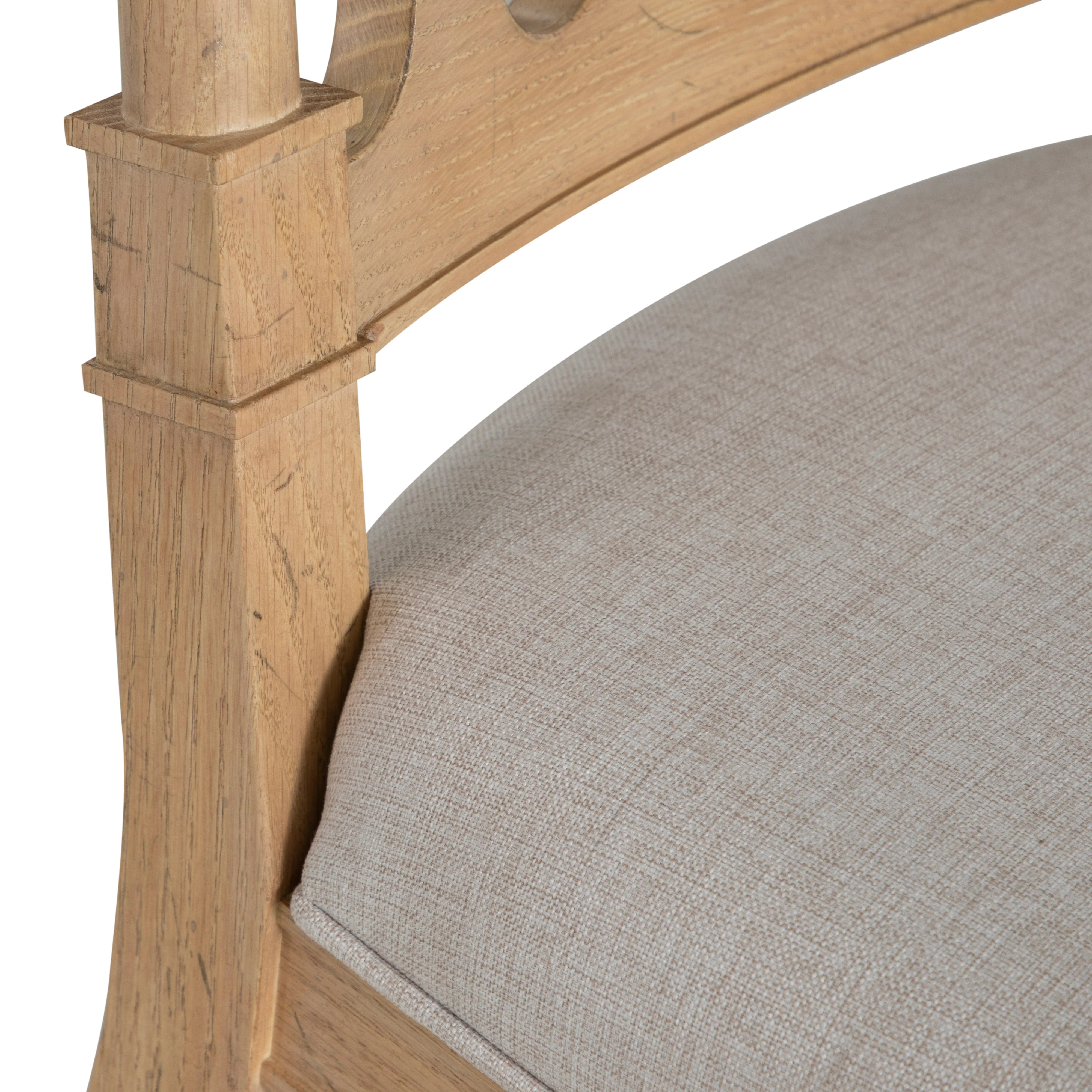 Mathis Dining Side Chair - Rustic French Oak - Image 7