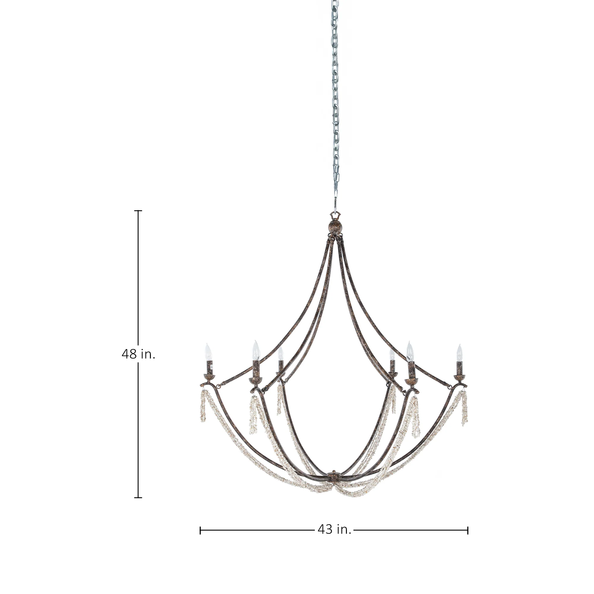 Nakita Chandelier - Brown - Image 2