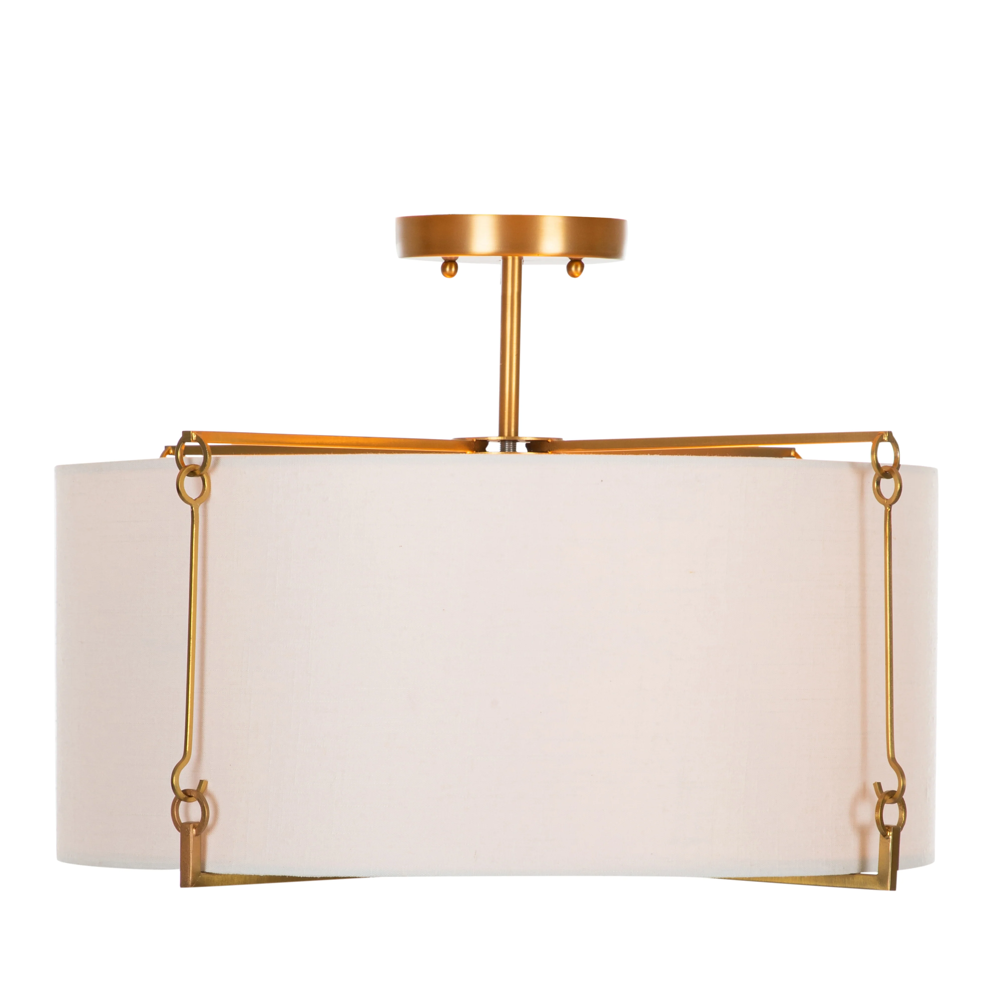 Theresa Semi-Flush Mount - Brass - Image 6