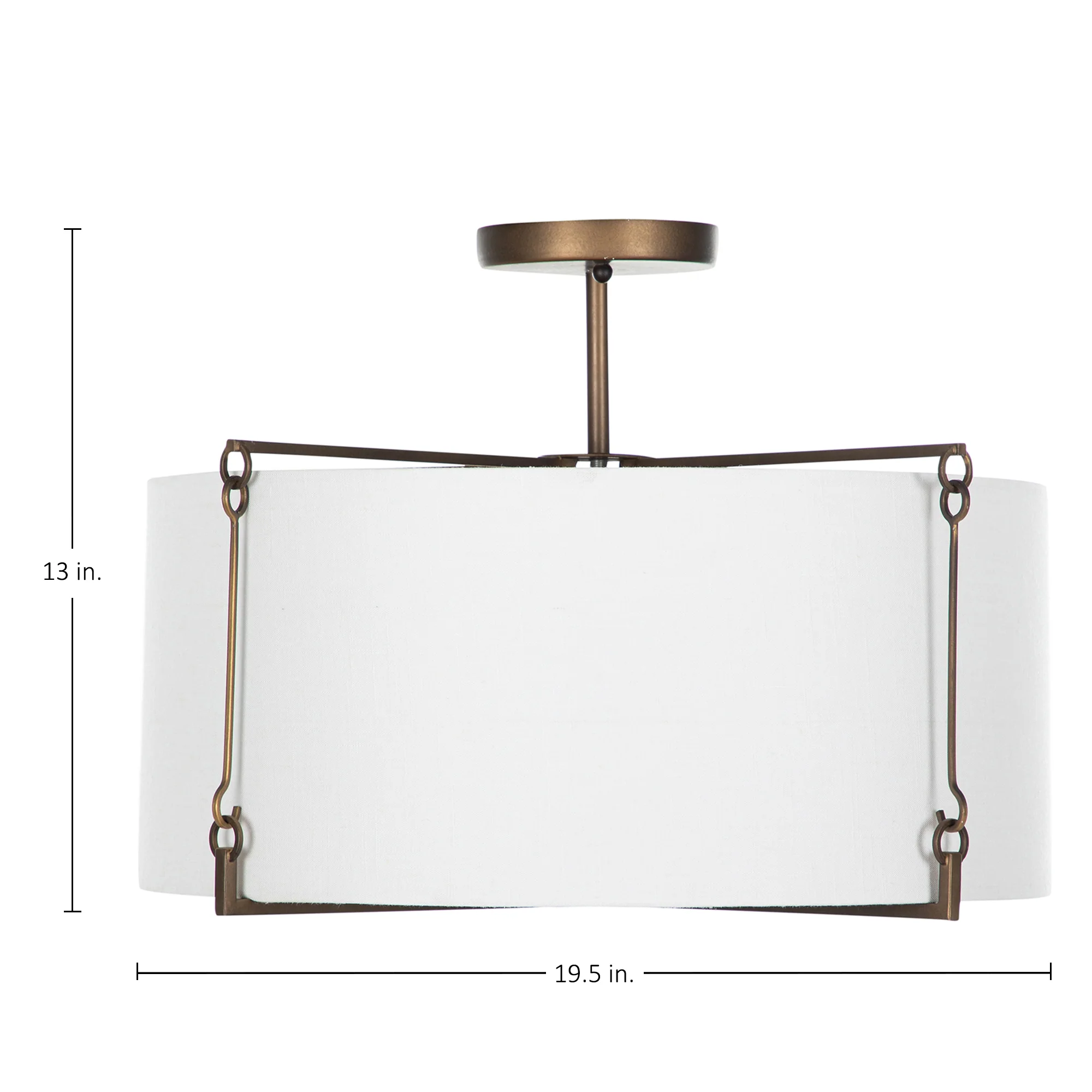 Theresa Semi-Flush Mount - Bronze - Image 2
