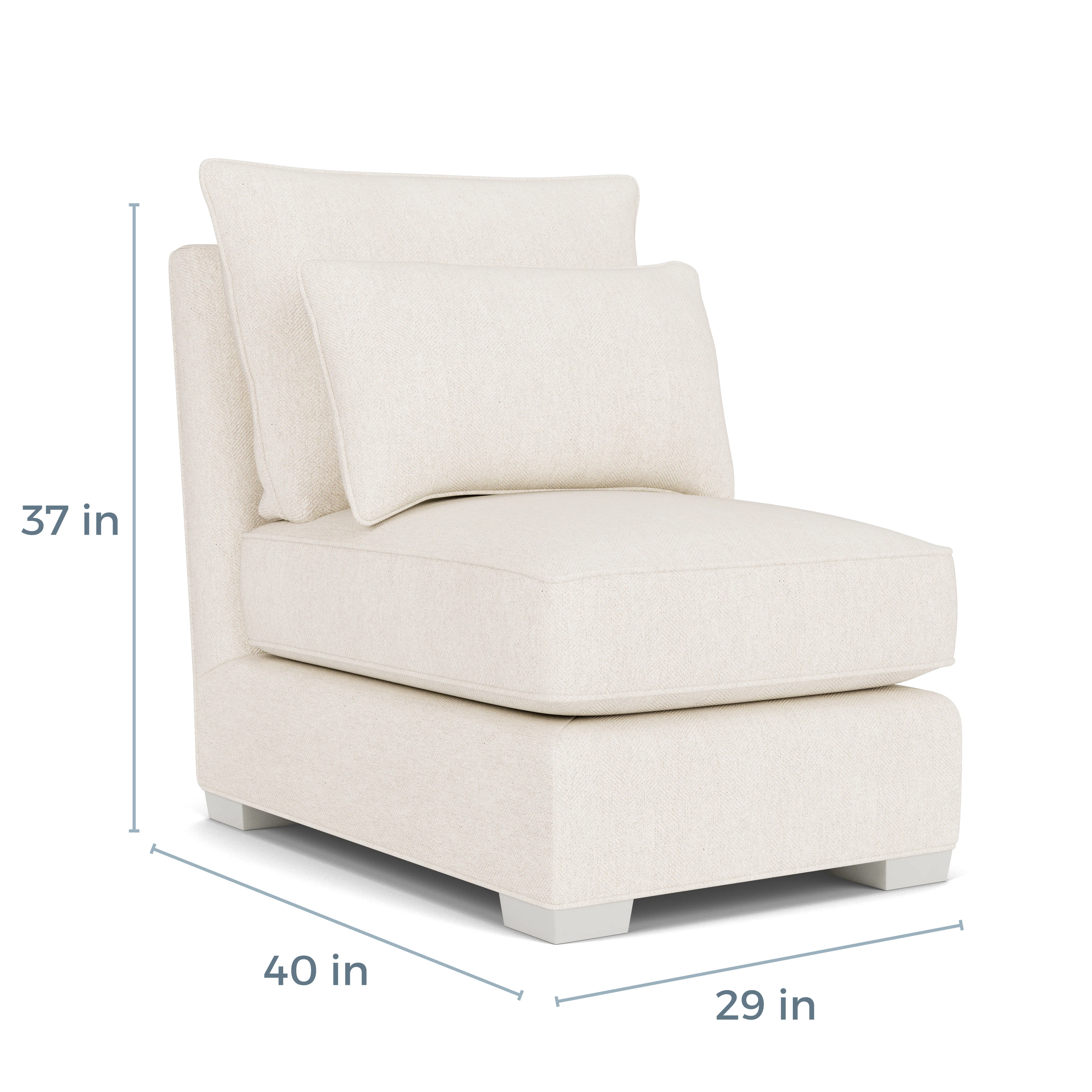 Westley Armless Chair (Shallow Seat) - Image 2