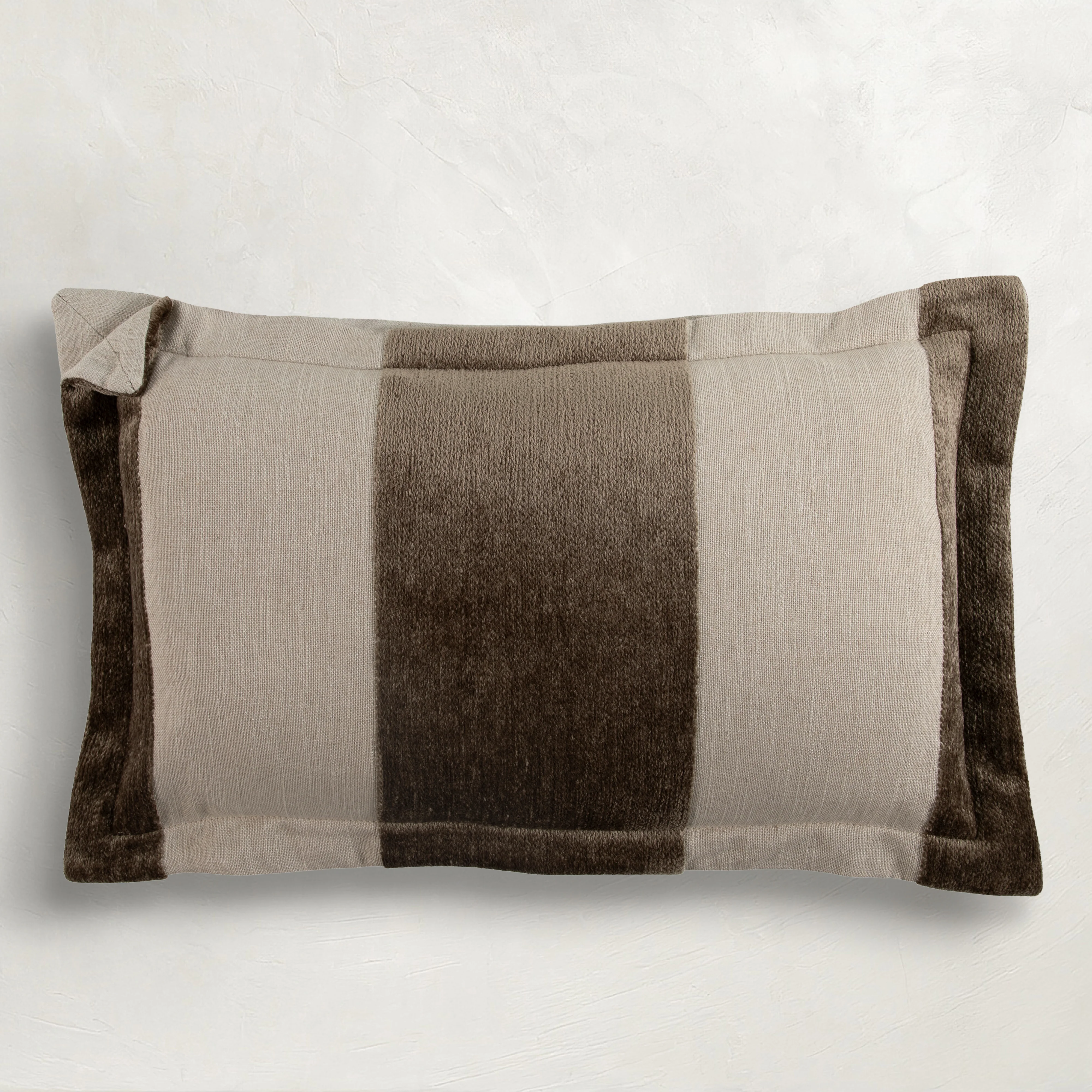 Wide Stripe Chenille Indoor Lumbar Pillow - Image 4
